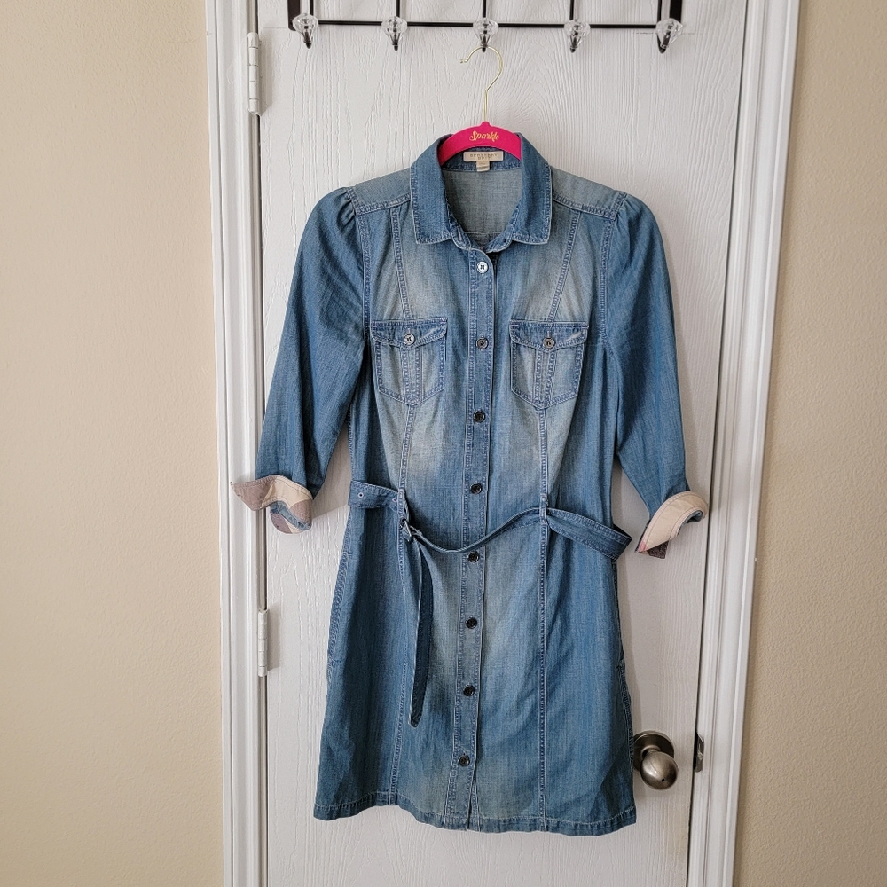 Burberry Brit Denim Shirt Dress